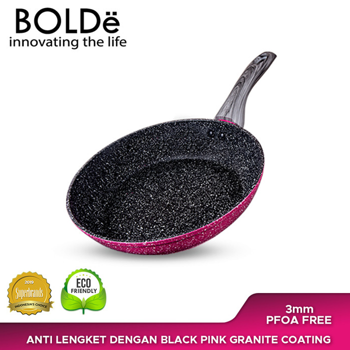 Bolde Super Pan Fry Pan 26CM - Black Pink 